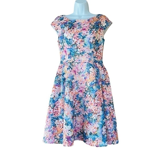 Betsey Johnson Laser Cut Fit & Flare Floral Dress - Picture 3 of 6